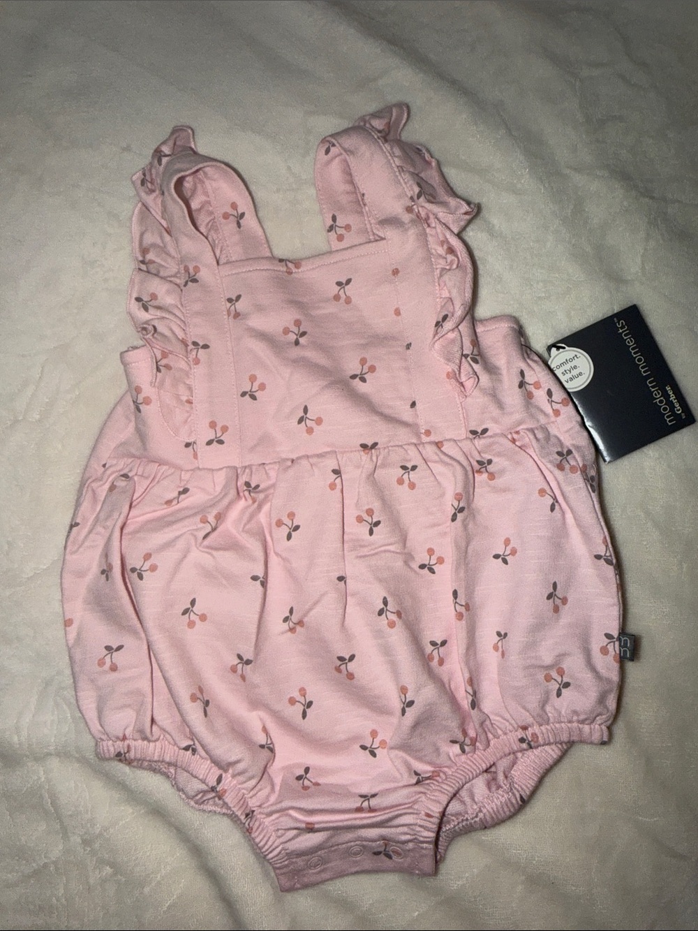 🍒NWT Pink Floral Ruffle Baby Romper🍒
